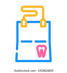 dental wipe color icon vector. dental wipe sign. isolated symbol illustration