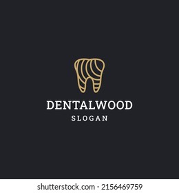 Dental wood logo icon design template vector illustration