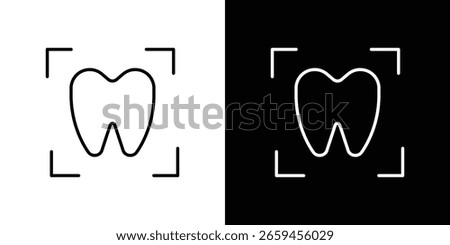 Dental X ray icon for concept and graphic design. Collection of high quality black style vector icons