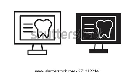 Dental X ray icon pack. Flat Vector Icon Design Element.