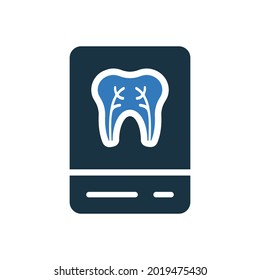 Dental, icono de rayos X. Diseño vectorial simple editable aislado en un fondo blanco.