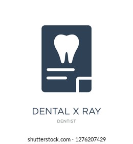 dental x ray icon vector on white background, dental x ray trendy filled icons from Dentist collection, dental x ray vector illustration