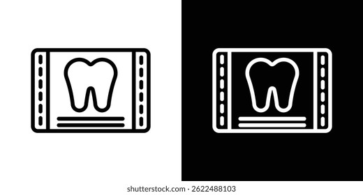 Ilustração de vetor de ícone de raio X dentário EPS