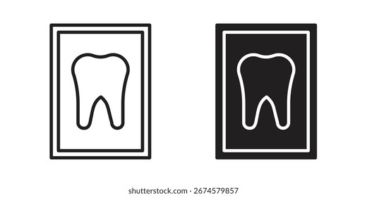 Vector, signo y símbolo dental del icono de la radiografía para el diseño, el Sitio web o los Elementos de los App.