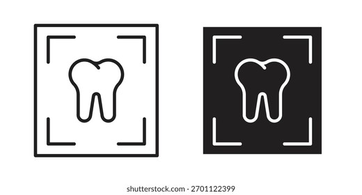 Dental X ray icon vector glyph flat and trendy stroke line pack