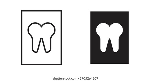 Elemento de diseño aislado de Vector de icono de rayos X dental. EPS10