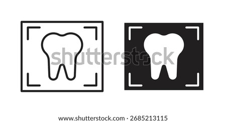 Dental X ray icon vector sign symbol