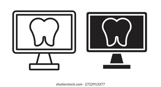 Zahnärztliches Röntgensymbol für Web und App. Vektorgrafik eps