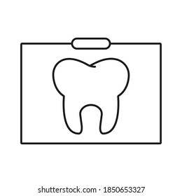 dental x-ray icon element of dentistry icon for mobile concept and web apps. Thin line dental x-ray icon can be used for web and mobile. Premium icon on white background