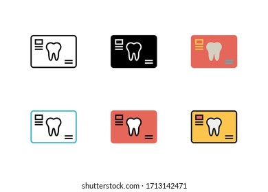 dental x-ray icon vector illustration with different style design. isolated on white background