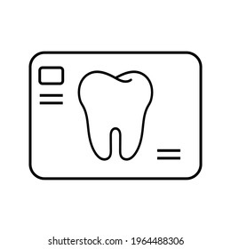 diseño de esquema de ilustraciones vectoriales de iconos de rayos X dental