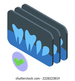 Dental xray image icon isometric vector. Ray scan. Hospital doctor