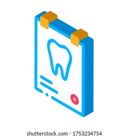 Dental X-ray Image Stomatology vector isometric sign. color isolated symbol illustration
