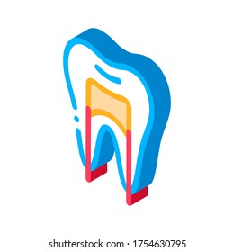 Dental X-ray Image Stomatology vector isometric sign. color isolated symbol illustration