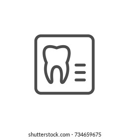 Dental X-ray Line Icon