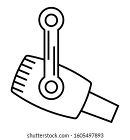 Dental X-ray Machine Camera Vector Icon, Teeth Scanner Design