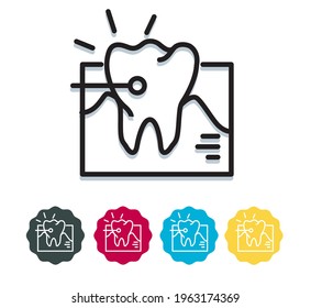 Dental X-Ray - Teeth Care Stock Icon as EPS 10 File