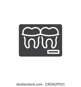 Dental x-ray vector icon. filled flat sign for mobile concept and web design. Dentistry radiography glyph icon. Symbol, logo illustration. Vector graphics