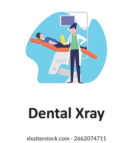 Ilustración vectorial de rayos X dental que puede editar o modificar fácilmente

