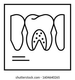 Dental X-rays Concept, Tooth radiographs Vector Icon design