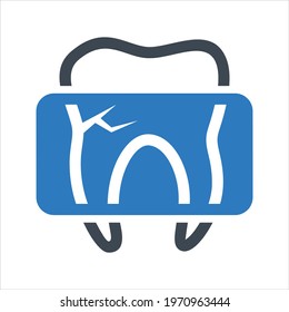 Dental x-rays icon, vector and glyph