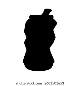 dented drink can icon, simple flat style, illustration, logo sign symbol pictogram template, for ui or ux isolated on white for mobile app, editable