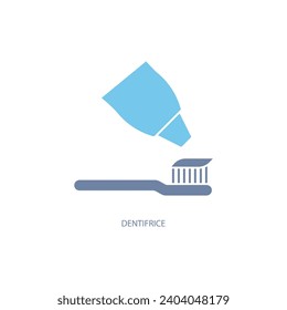 Dentifrice Concept Line Icon. Einfache Elementgrafik. Dentifrice Konzept Umriss Symbol Design.