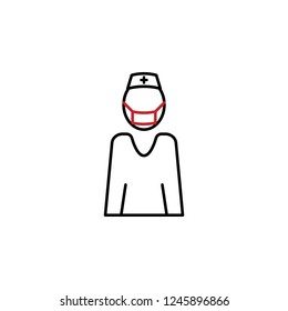 Dentist 2 colored line icon. Simple colored element illustration. Dentist icon design from medicine set on white background