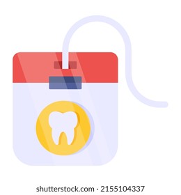 Icono de cita de dentista, vector editable