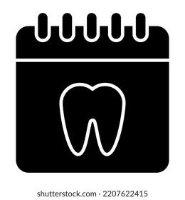 Icono de cita de dentista, vector editable
