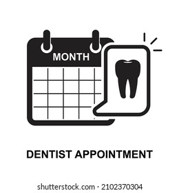 Dentist appointment icon isolated on white background vector illustration.