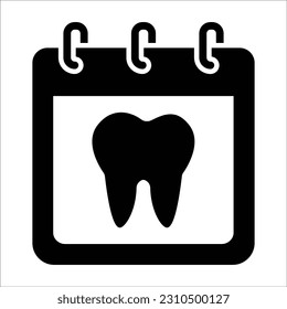 Icono de cita de dentista, gráficos vectoriales