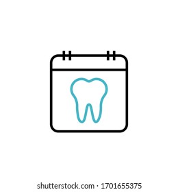 dentist appointment icon vector illustration two color line style design. isolated on white background