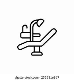 dentist armchair icon sign vector