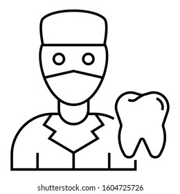 Dentist Avatar, Dental Surgeaon Wearing Mask Vector Icon Design