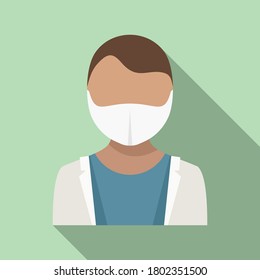 Dentist avatar icon. Flat illustration of dentist avatar vector icon for web design