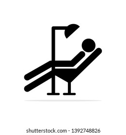 Dentist bed icon.Vector concept illustration for design.