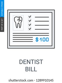 Dentist bill icon