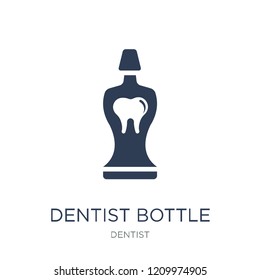 Dentist bottle with liquid icon. Trendy flat vector Dentist bottle with liquid icon on white background from Dentist collection, vector illustration can be use for web and mobile, eps10