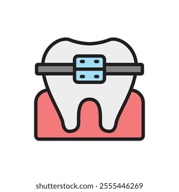 Dentist Braces Icon Vector Illustration