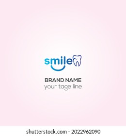 Dentist Care Vector logo design, Dentist Clinic Brand Identity design monogram