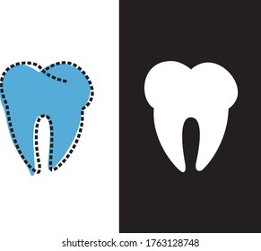 
dentist or caries tooth icon