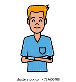 Dentist cartoon isolated