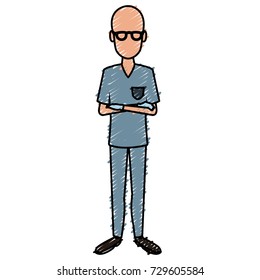Dentist cartoon isolated