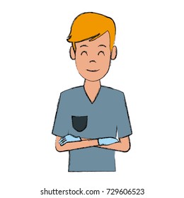 Dentist cartoon isolated