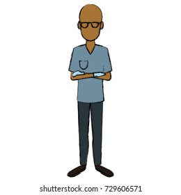 Dentist cartoon isolated