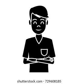 Dentist cartoon isolated
