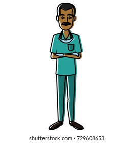 Dentist cartoon isolated