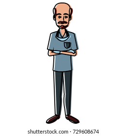 Dentist cartoon isolated