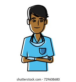 Dentist cartoon isolated
